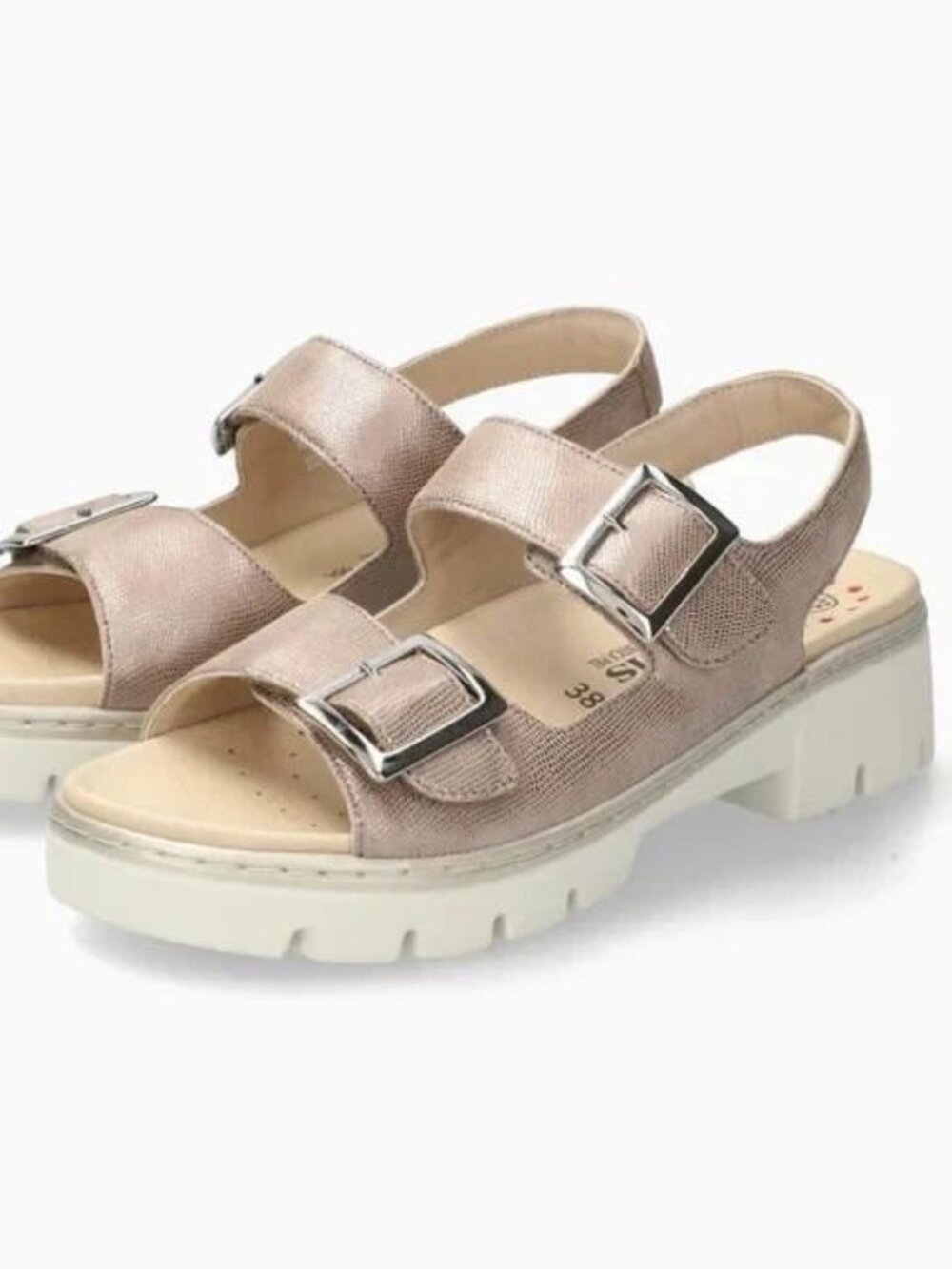 Mephisto Mobils Women's Amira Sandal - Light Taupe Leather Women Sizes NIB
